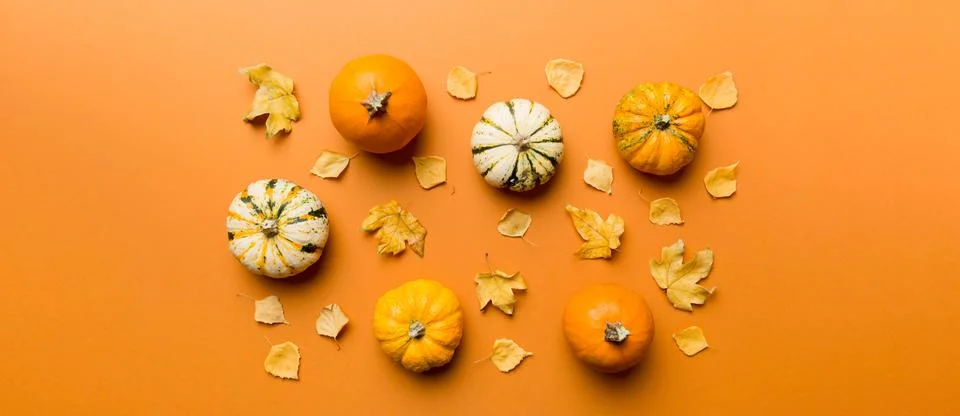 Autumn composition. Pattern made of dried leaves and other design accessori.. Stock Photos