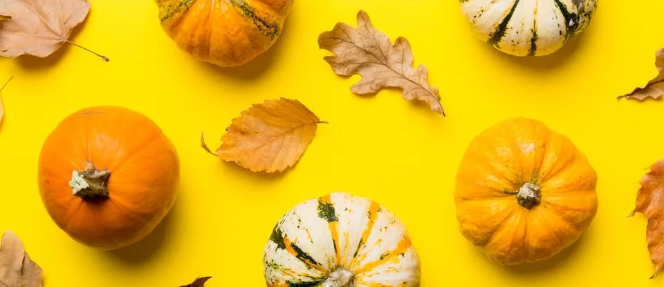 Autumn composition. Pattern made of dried leaves and other design accessori.. Stock Photos