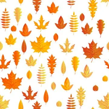 Autumn composition. Seamless autumn maple leaves pattern. EPS 10 イラスト素材
