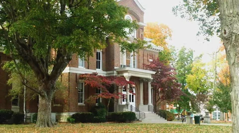 Autumn at the Courthouse Stock Footage 43444204