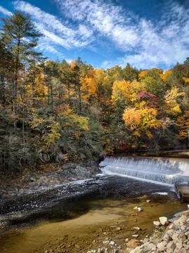 Autumn Dam Stock Photos