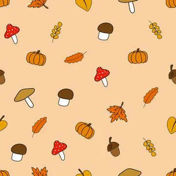 Autumn decoration design pattern Stock Illustration