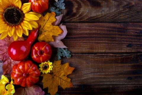 Autumn decorations background Stock Photos