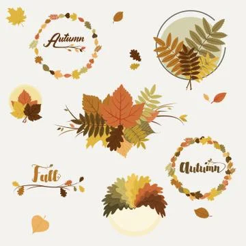Autumn decorations Stock Illustration