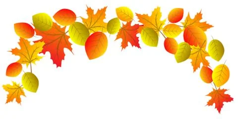 Autumn decorative border Stock Illustration
