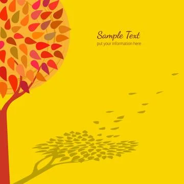Autumn decorative poster Stock Illustration
