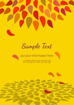 Autumn decorative poster Stock Illustration