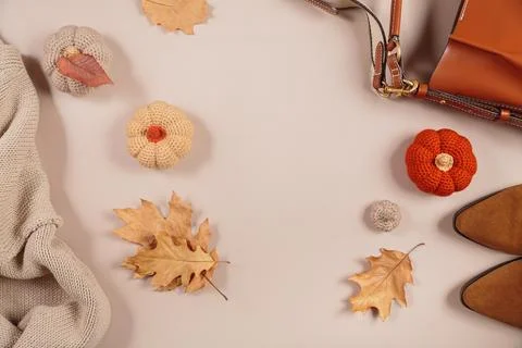 Autumn design second hand idea, zero waste, eco friendly concept Foto stock