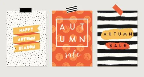 Autumn Designs Collection Illustrazione stock