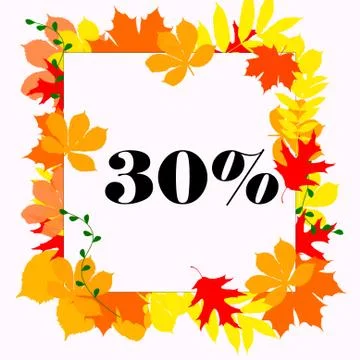 Autumn discount. Stock Illustration
