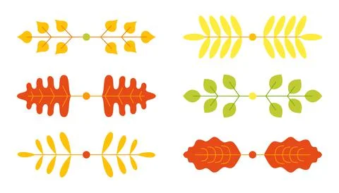 Autumn dividers vector flat for text and menu Illustrazione stock