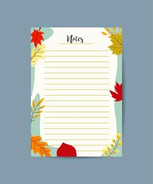 Autumn to-do list notes template with maple leaves and autumn berries Plannin Stockillustratie