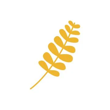 Autumn Dry Leaf Vector Symbol Illustration Stock Illustration