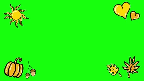 AUTUMN ELEMENTS FRAME Stock Footage 253066220