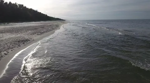 Autumn evening at the beach Stock Footage 68997453