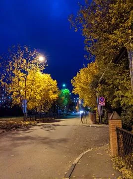 Autumn in the evening 스톡 사진
