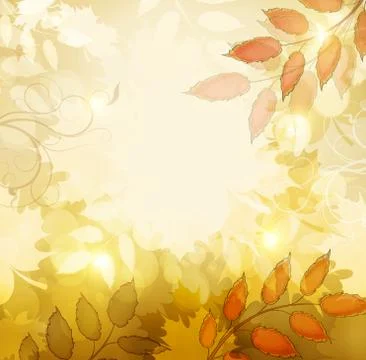 Autumn Fall Background Stock Illustration