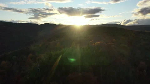 Autumn Fall Foliage Colors Sunset Stock Footage 159808679