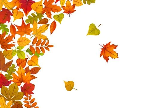 Autumn fall leaves poster or banner Stock Illustration