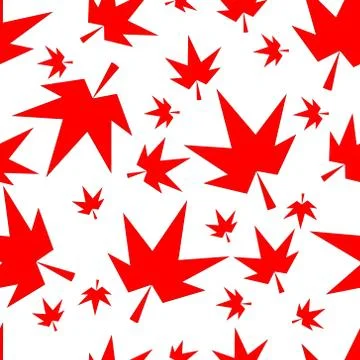 Autumn fall maple leaves seamless pattern background Stock Illustration