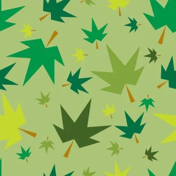 Autumn fall maple leaves seamless pattern background Illustrazione stock