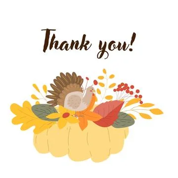 Autumn fall thanksgiving day banner or greeting card with leaves Stock Illustration