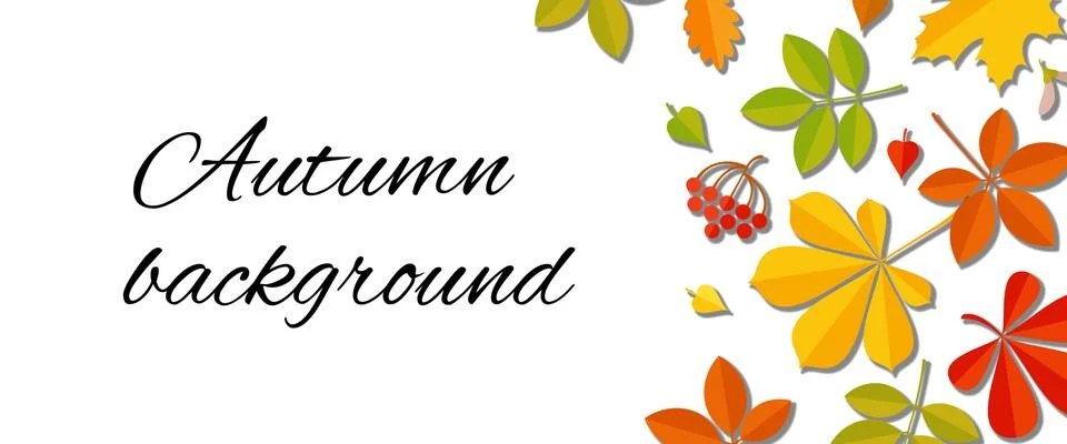 Autumn falling leaf background. Stock Illustration