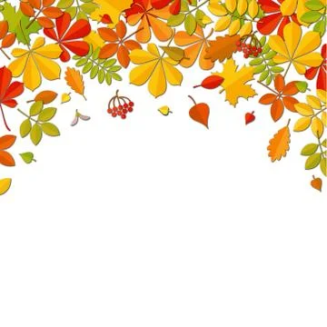 Autumn falling leaf isolated on white background. Stock Illustration