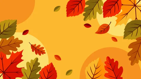 Autumn Falling Leaves Background with Warm Seasonal Colors and Copy Space An Stock-Footage 339037200