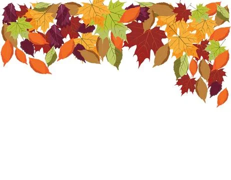 Autumn falling leaves frame Stock Illustration