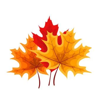 Autumn Falling Leaves Icon Isolated on White Background. Vector Illustration Stock Illustration