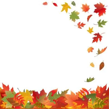 Autumn falling leaves Stock Illustration