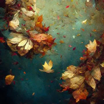 Autumn falling leaves Illustrazione stock