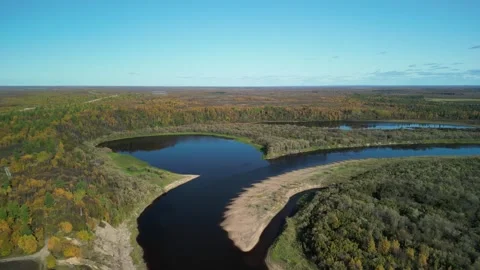 Autumn far north river Stock Footage 251571076