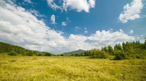 Autumn field meadow timelapse with clouds 库存影片 38231801
