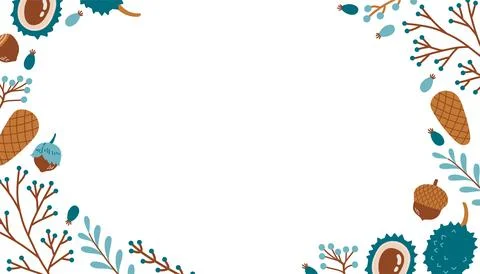 Autumn flat design vector background fall leaves Illustrazione stock