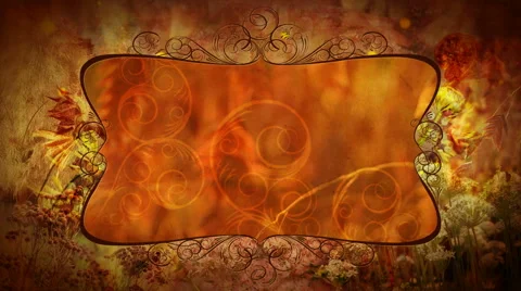 Autumn Floral Frame Stock Footage 50644996