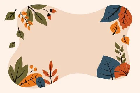 Autumn Floral Frames &amp; Borders Stock Illustration