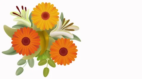 Autumn flower bouquet Stock Footage 250976121