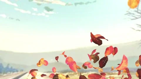 Autumn Flying Leafs #9 Stock-Footage 46148474