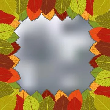 Autumn foliage blurred background Stock Illustration