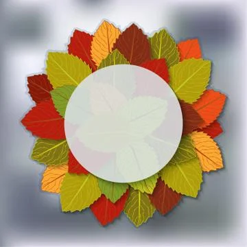 Autumn foliage blurred background Stock Illustration