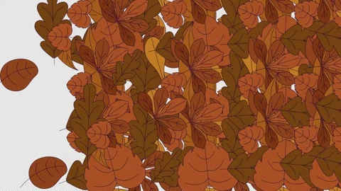 Autumn foliage left to right transition effect video overlay Stock Footage 337537962