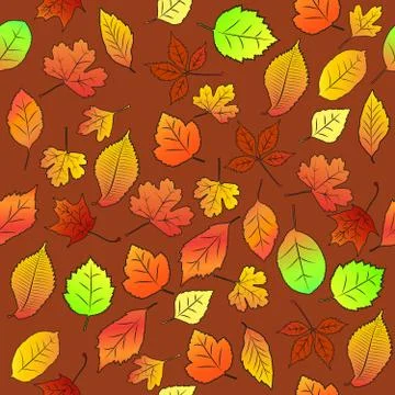 Autumn foliage pattern Stock Illustration