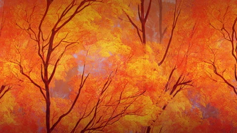 Autumn forest animated seamless looping motion background Stock Footage 229568888
