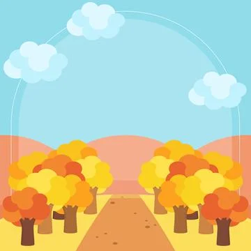 Autumn forest background 1 Stock Illustration