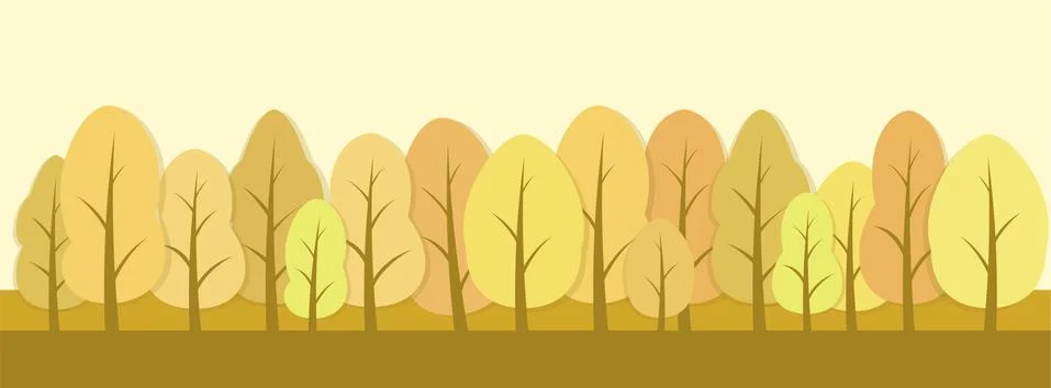 Autumn forest background Stock Illustration