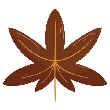 Autumn forest brown maple leaf illustration Stock Illustration