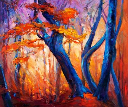 Autumn forest Stock Illustration