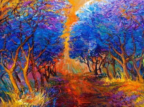 Autumn forest Stock Illustration